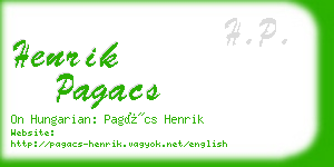 henrik pagacs business card